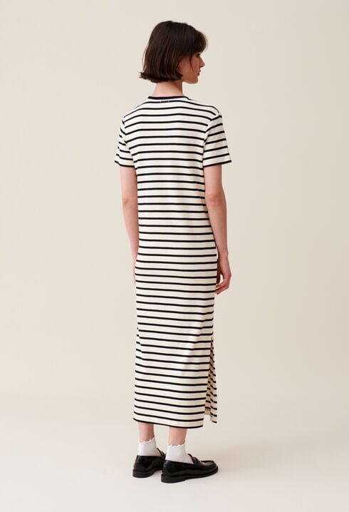 Robe Jean Toto rayée midi