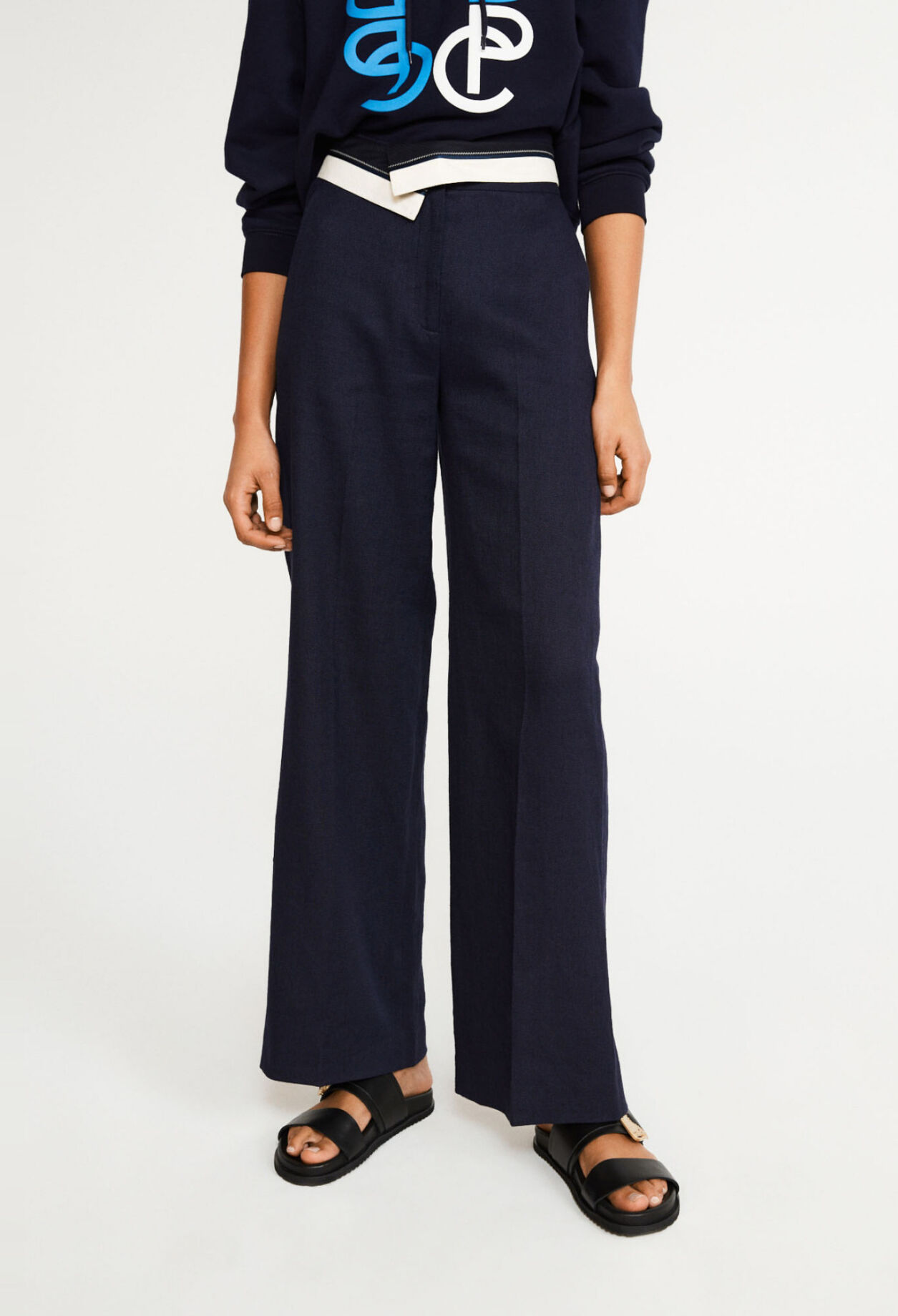 Pantalon tailleur taille haute