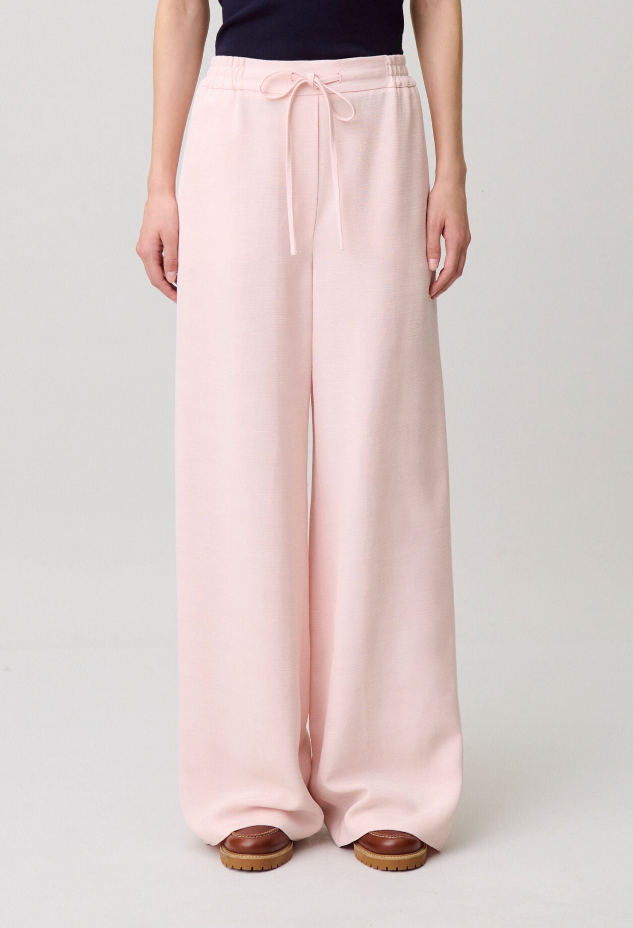 Pantalon large ficelle