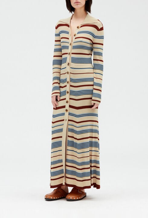 Robe midi boutonnée