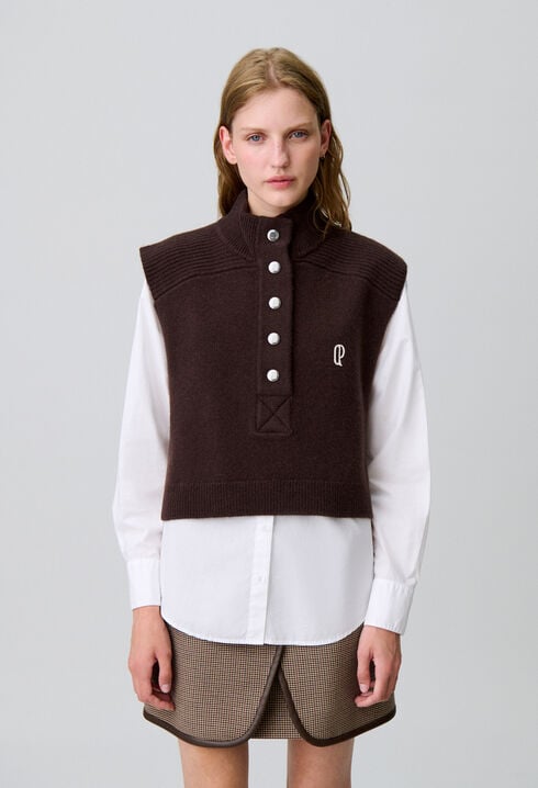 Col maille sans manches