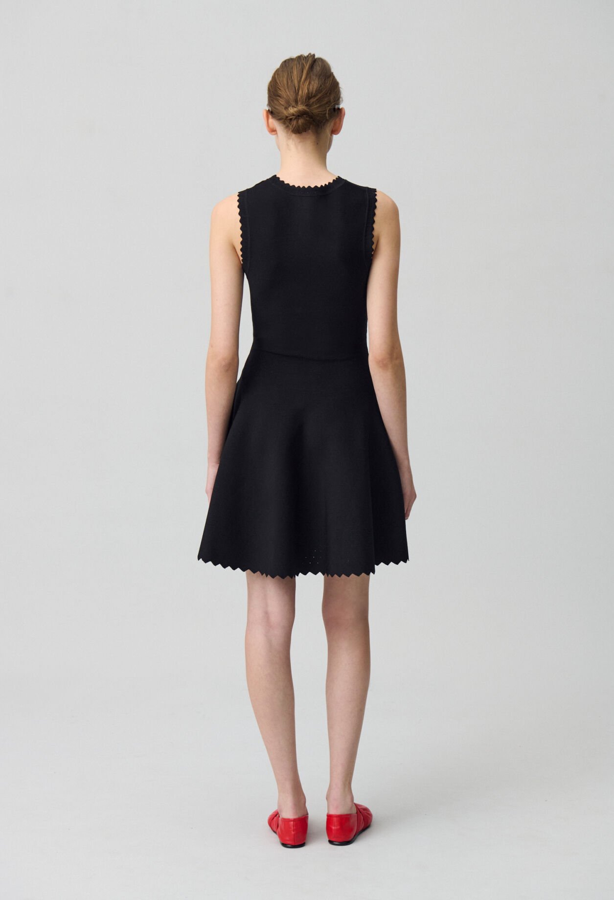 Robe courte patineuse fine maille