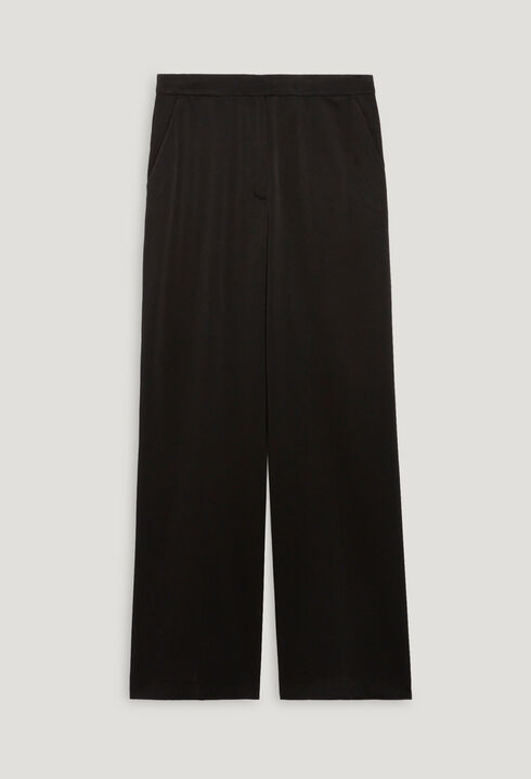 Pantalon tailleur satiné noir