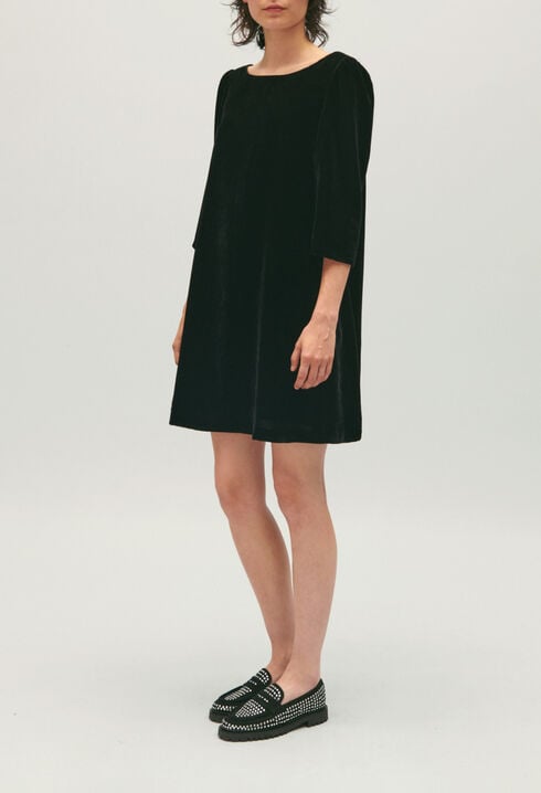 Robe courte Rififi velours noir