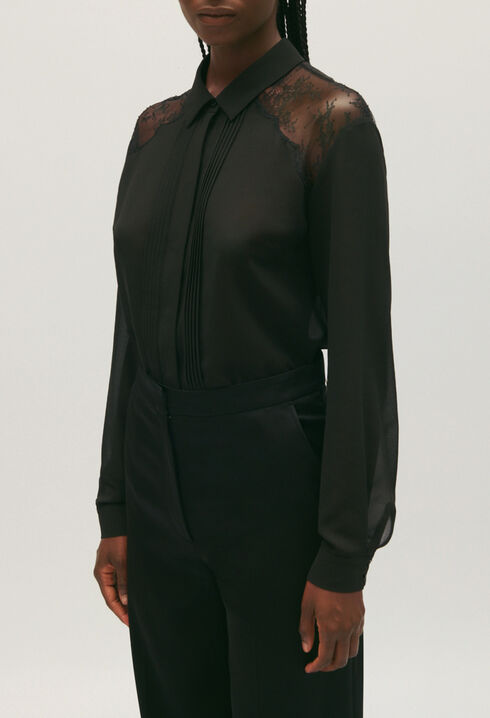 Chemise dentelle noire