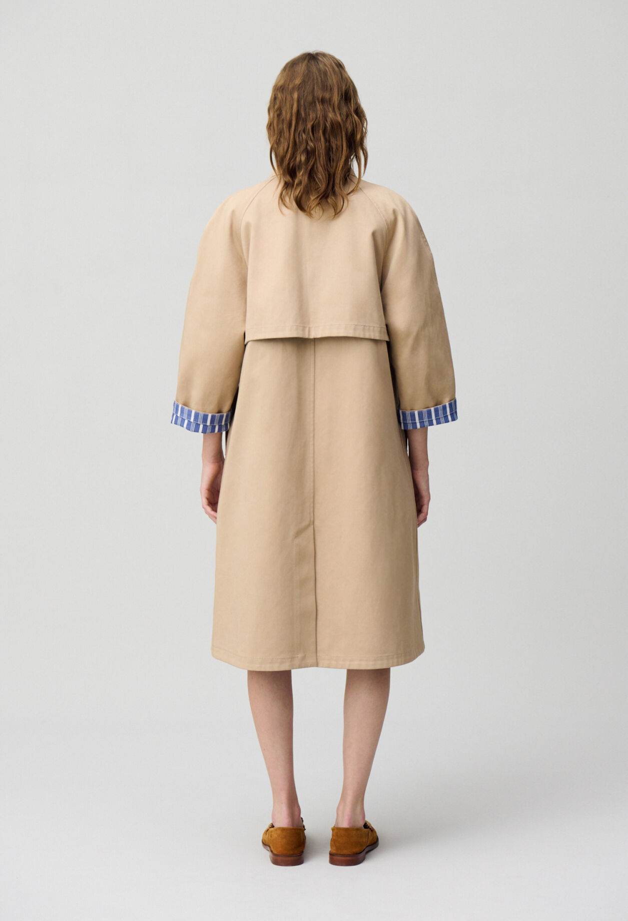 Trench mi-long droit