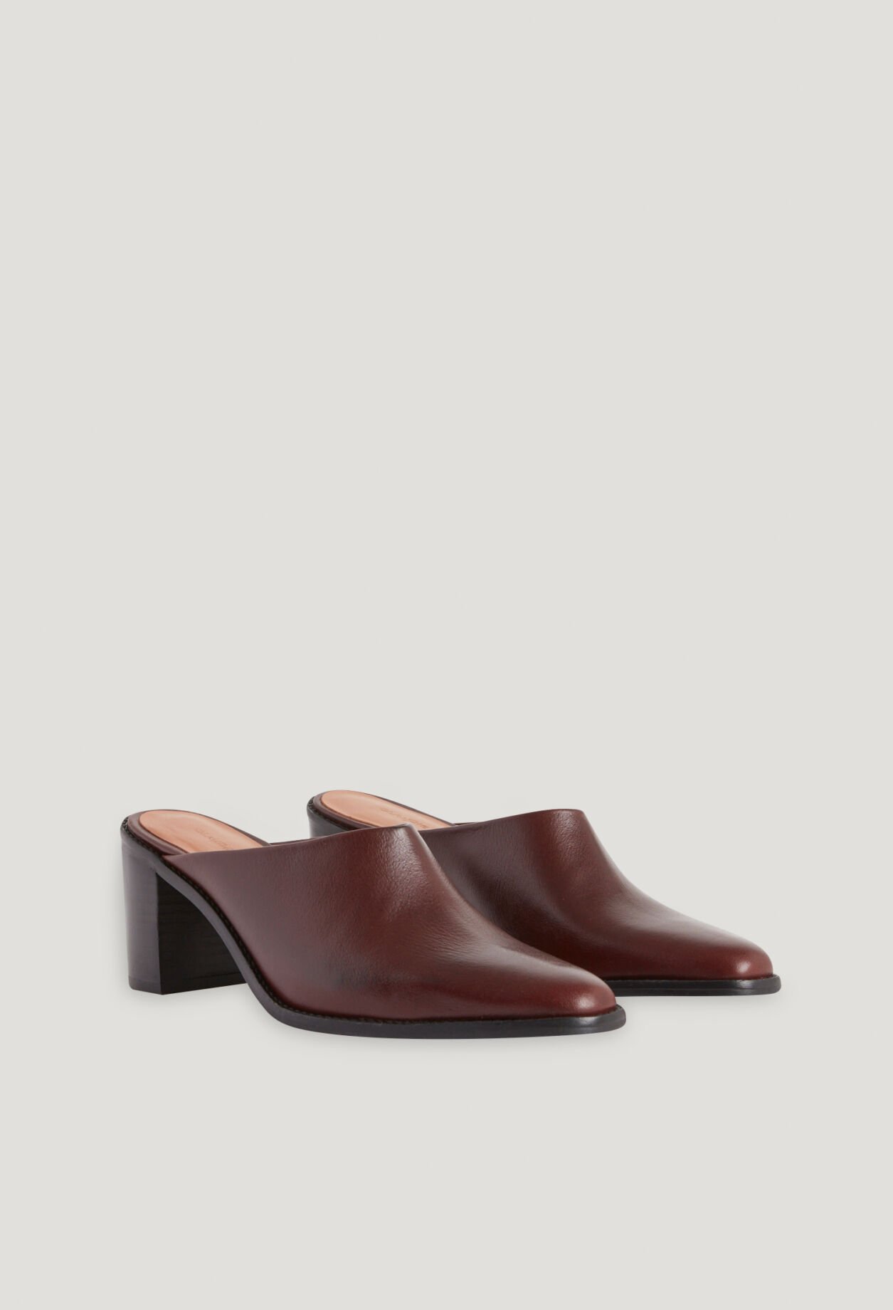 Mules talons marron