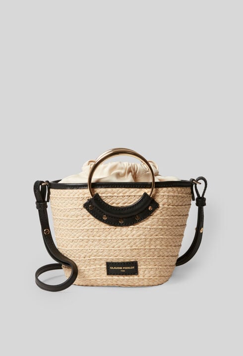 Petit sac panier tressé et anneau
