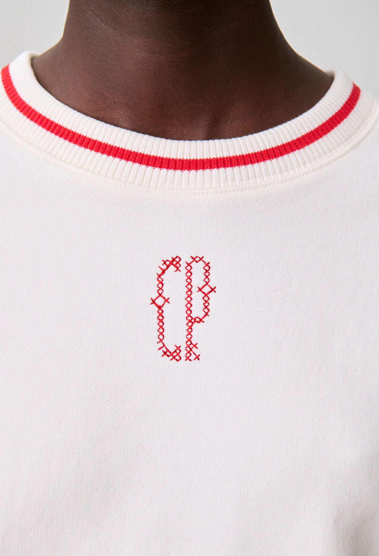 Sweatshirt maille avec broderie CP