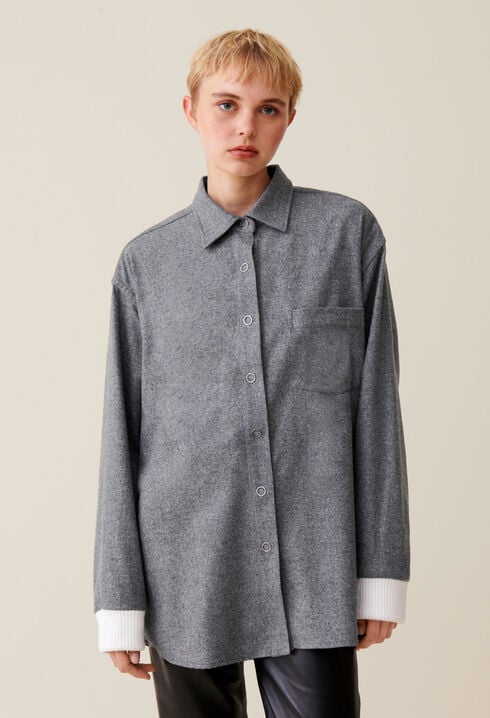 Surchemise oversize gris