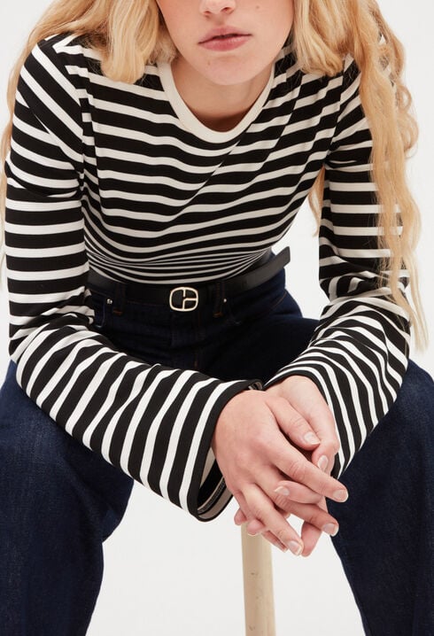 T-shirt bicolore rayures