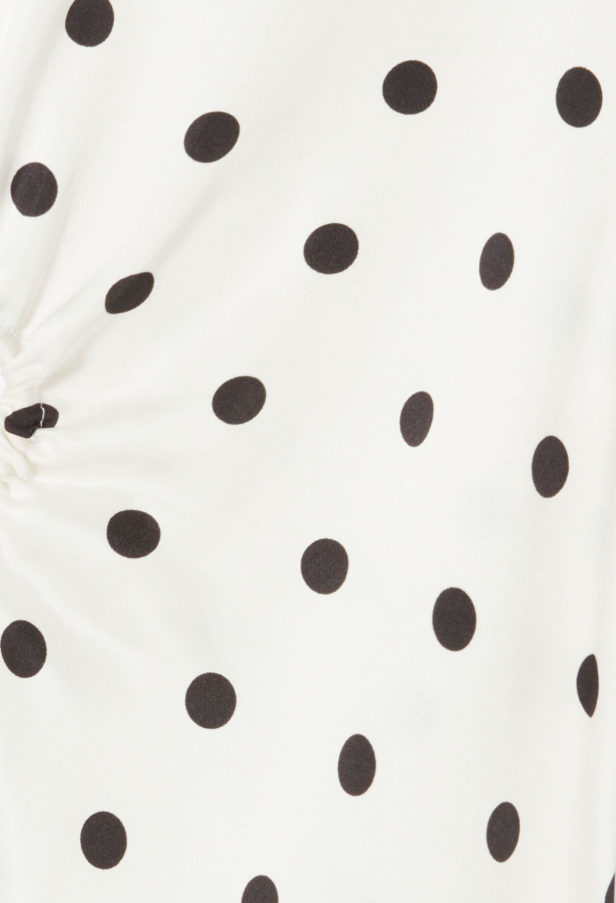 Robe longue satin&eacute;e &agrave; pois