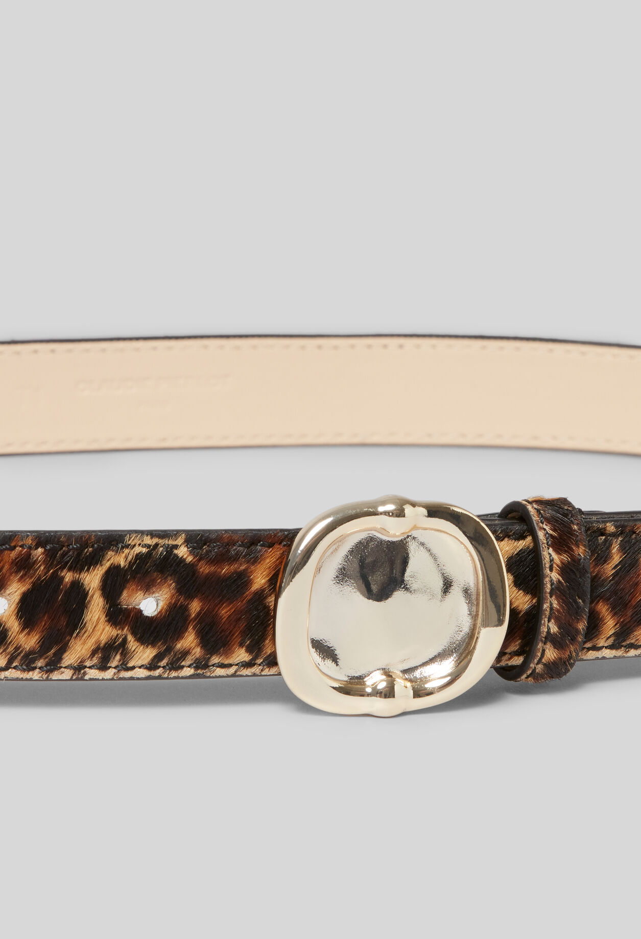 Ceinture cuir léopard