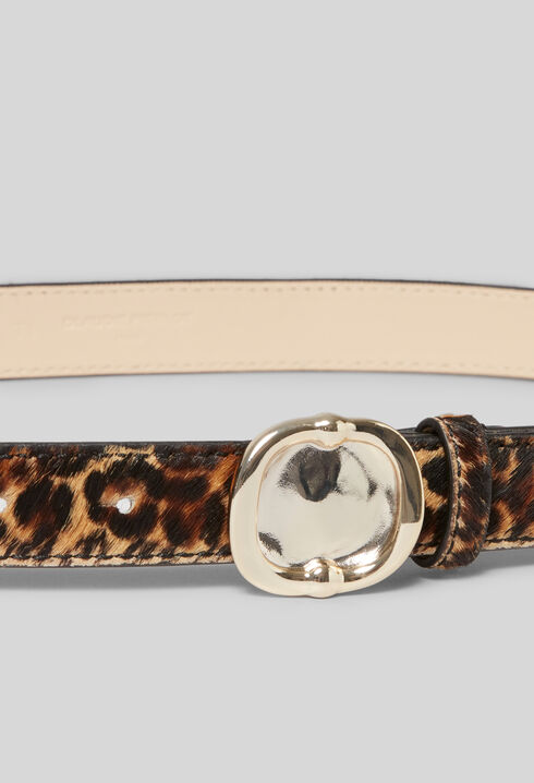 Ceinture cuir léopard
