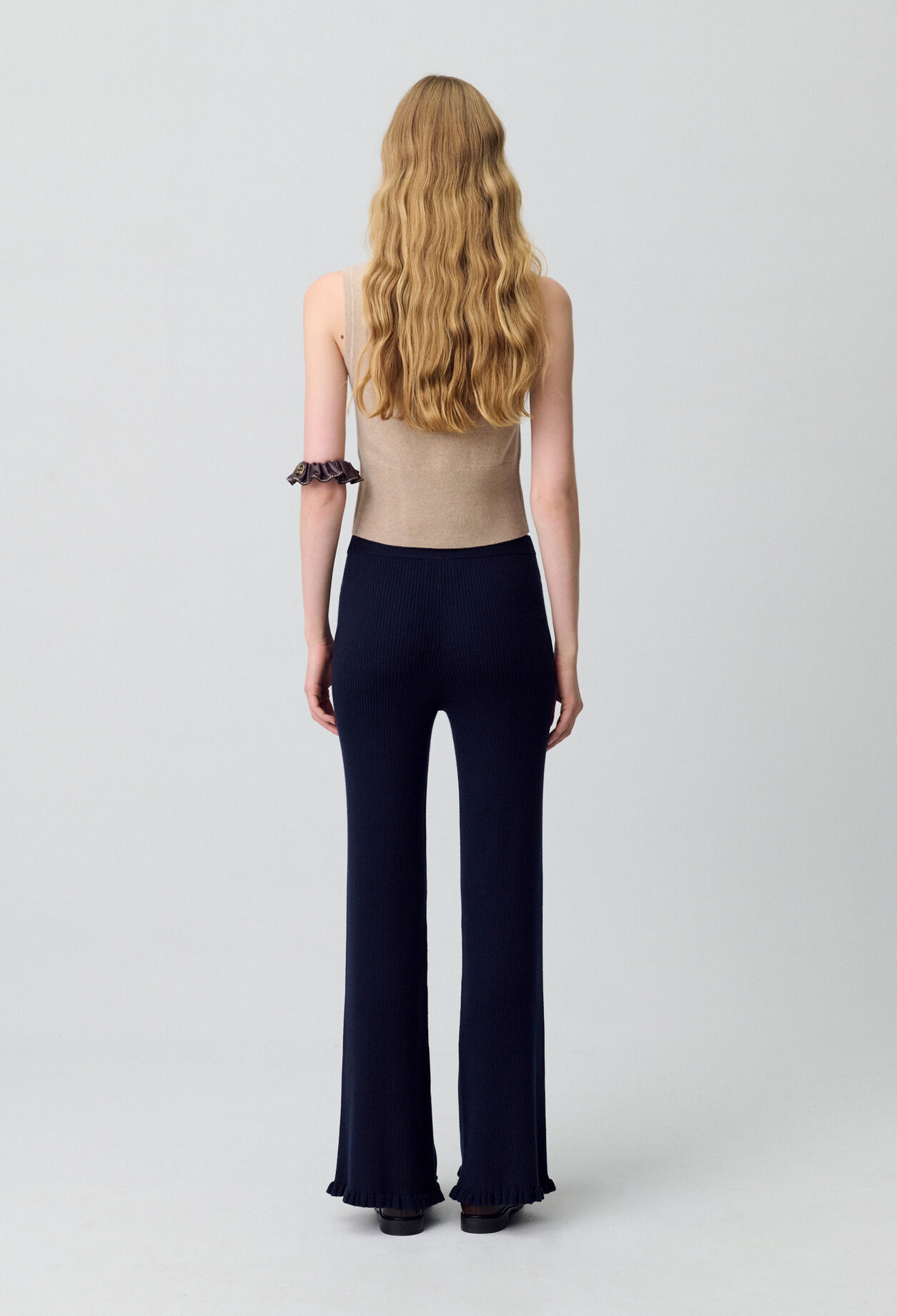 Pantalon flare maille