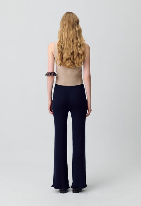 Pantalon flare maille