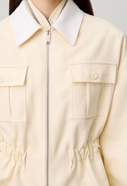 Blouson vanille cintr&eacute;