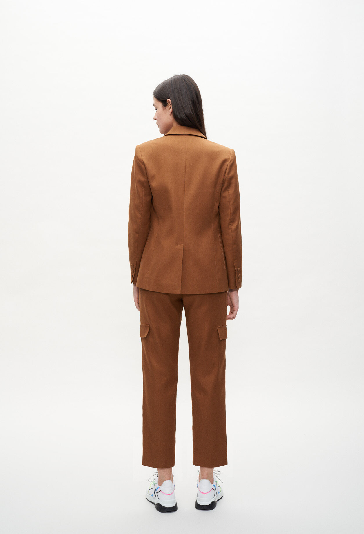 Veste de tailleur à surpiqûres