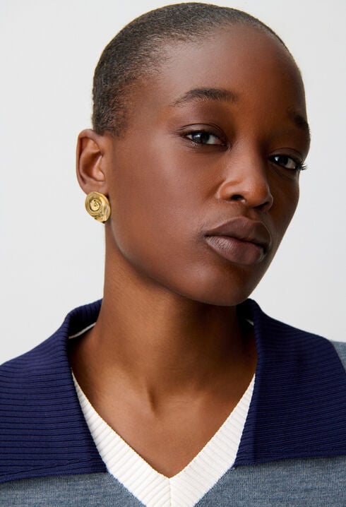 Boucles d'oreilles dor&eacute;es Claudie