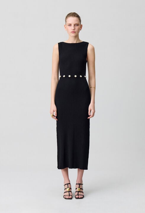 Robe mi-longue en maille