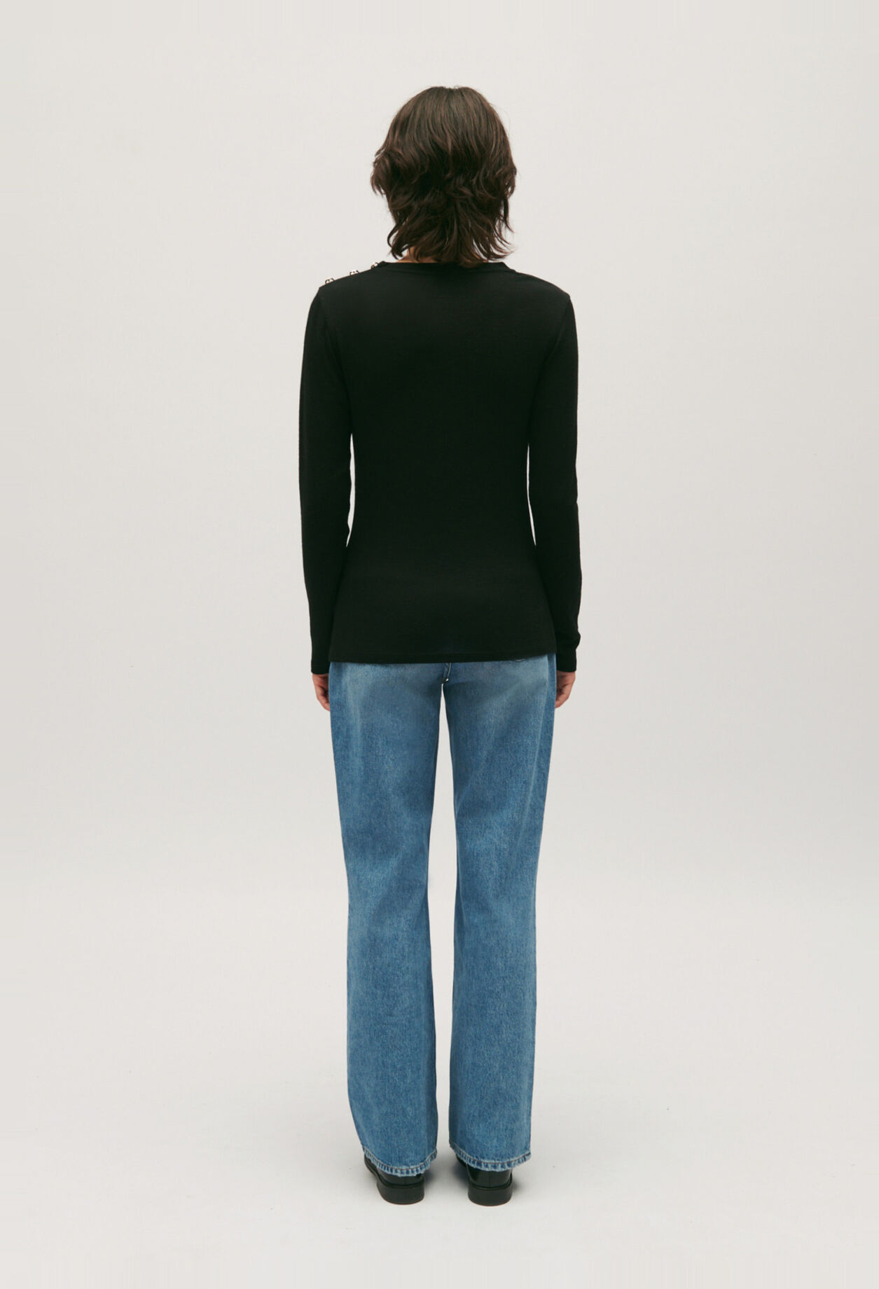 T-shirt laine noir