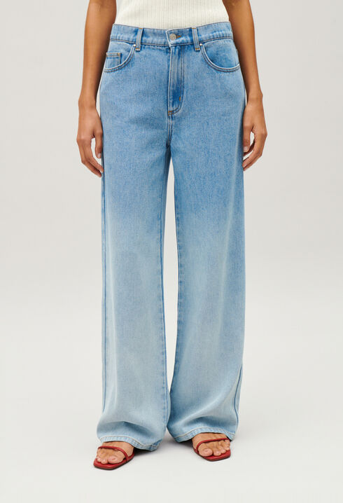 Jean Michel droit baggy bleu d&eacute;grad&eacute;