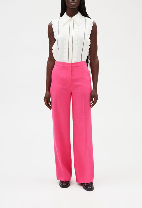 Pantalon large rose