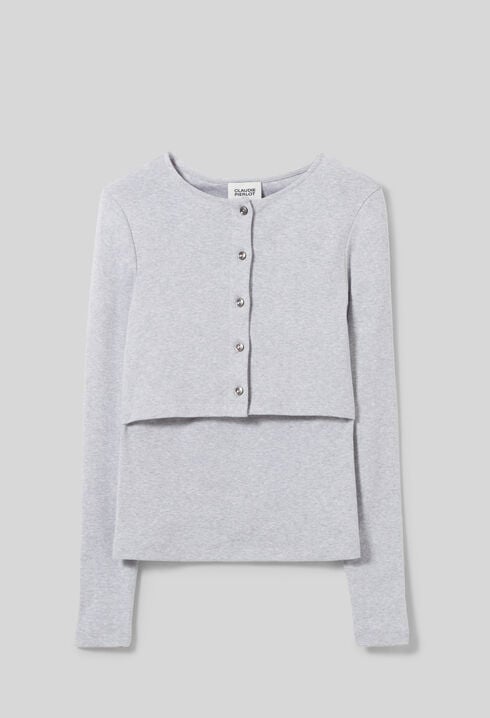 Set t-shirt cardigan coton
