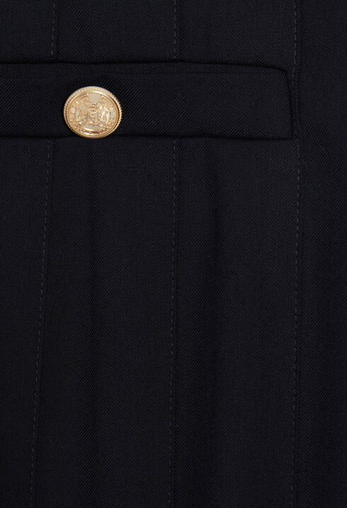 Pantalon plissé ample bleu marine 