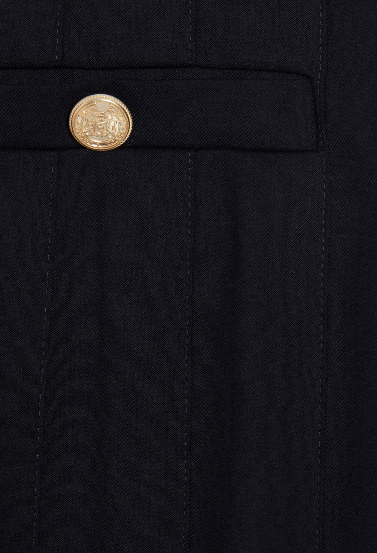 Pantalon plissé ample bleu marine