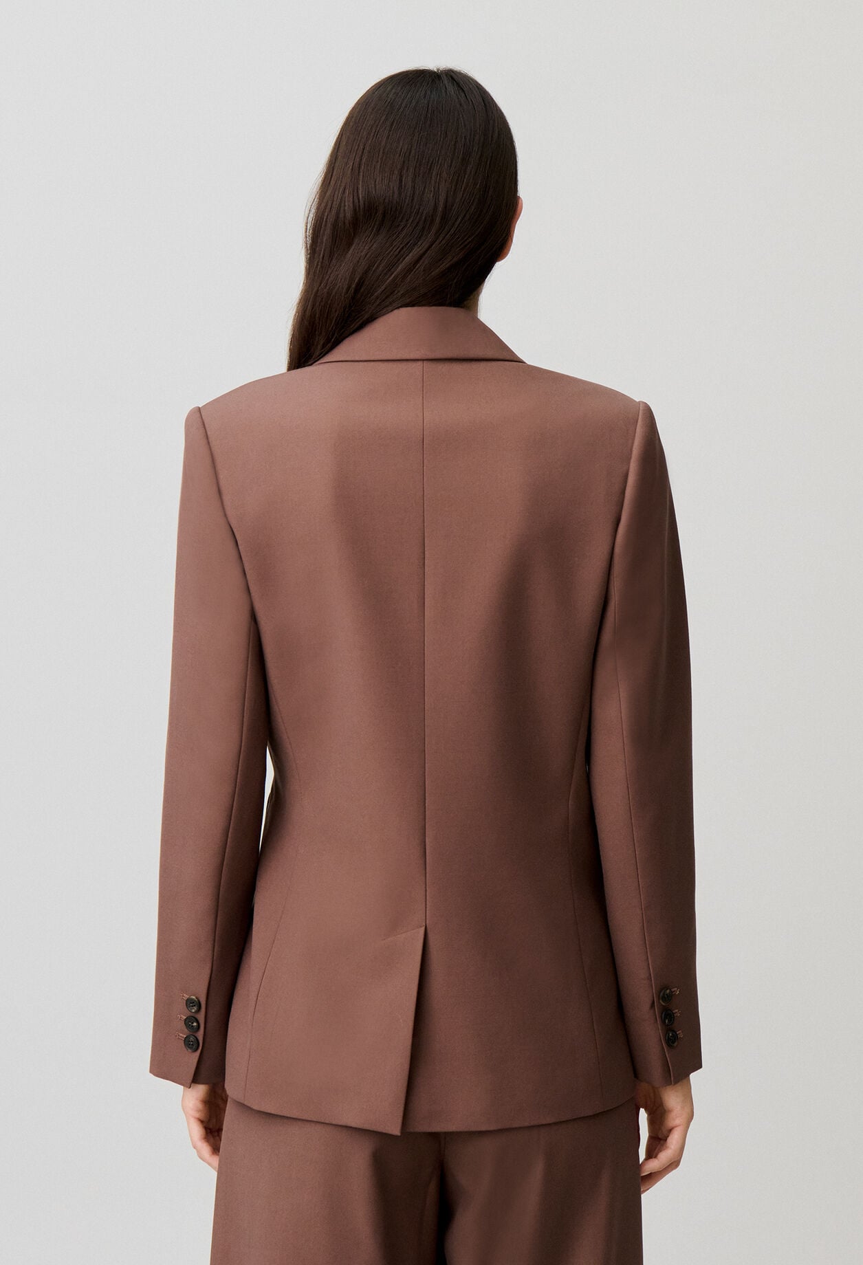Veste droite double boucle argent&eacute;e
