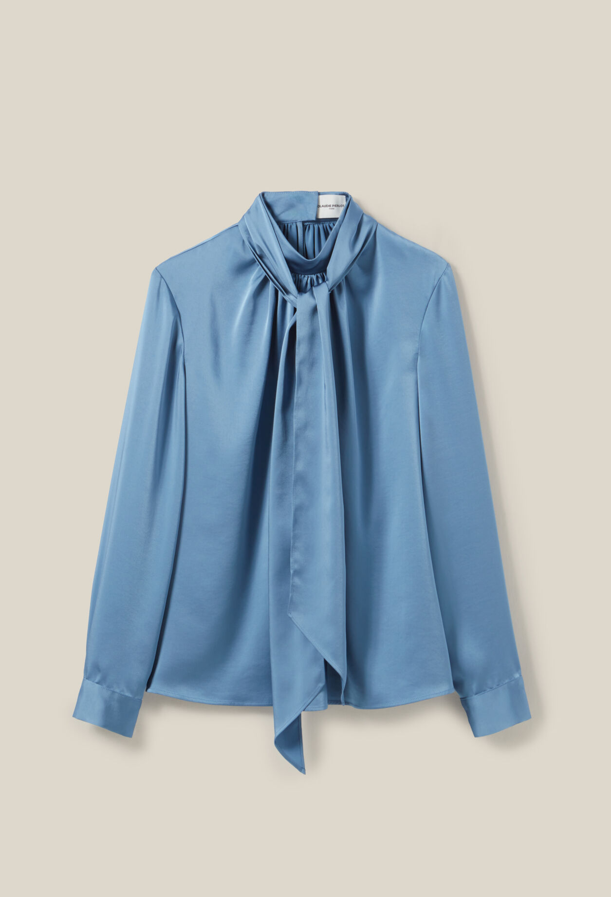 Blouse fluide col lavallière