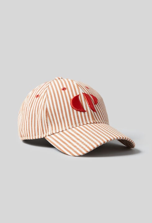 Casquette rayée monogramme CP