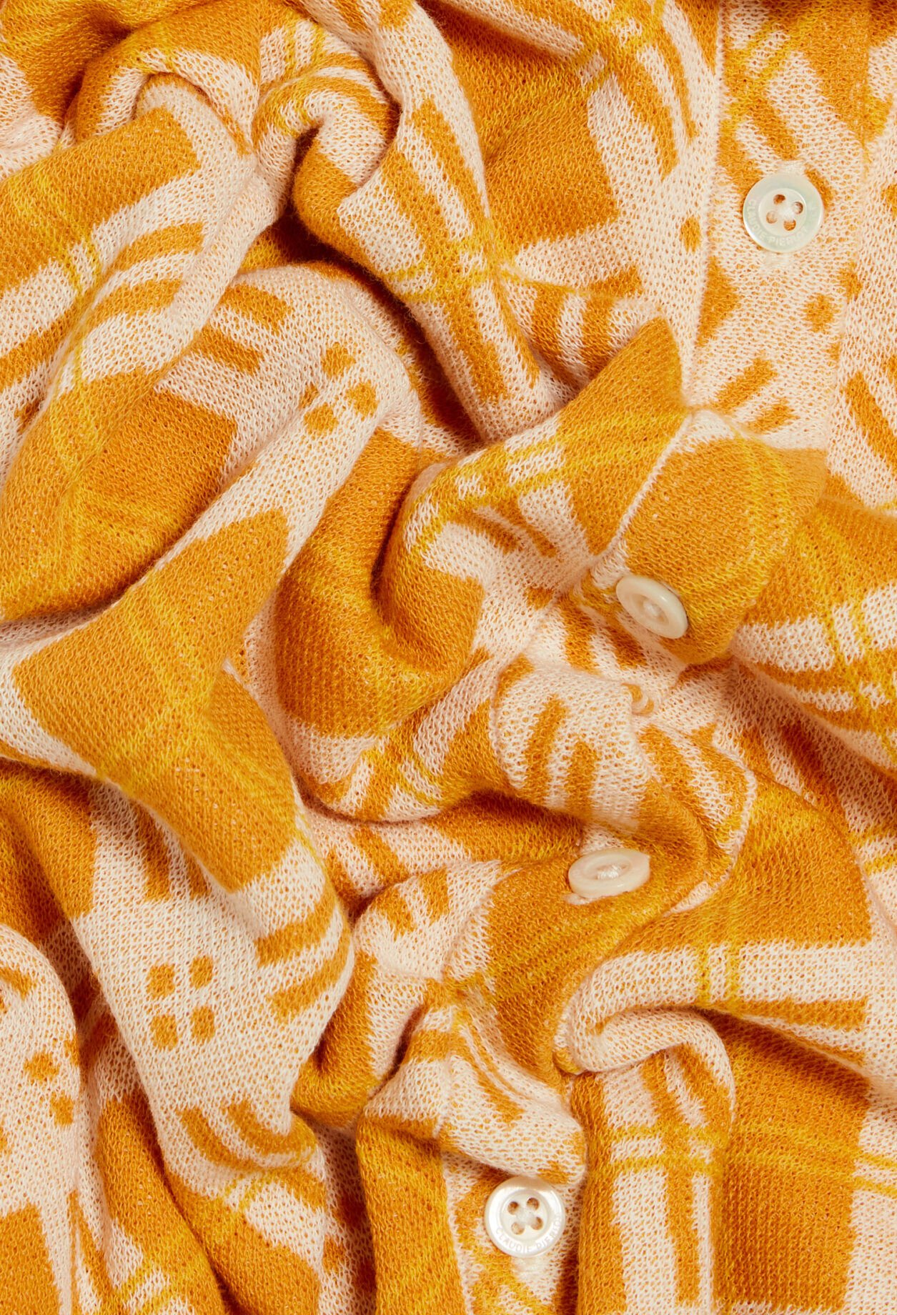 Cardigan carreaux jaune