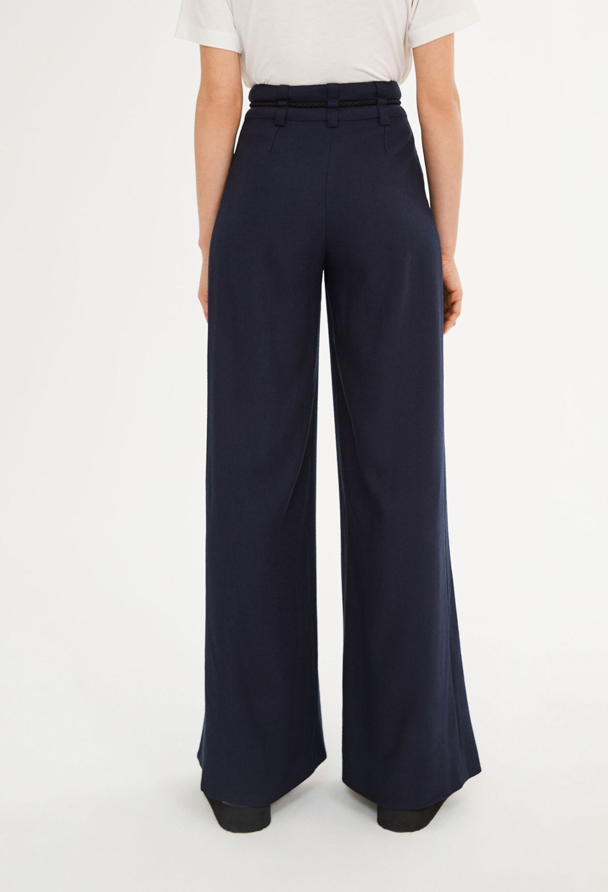 Pantalon long avec ceinture en corde