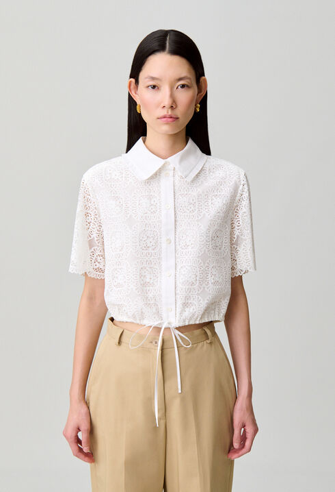 Chemise dentelle courte