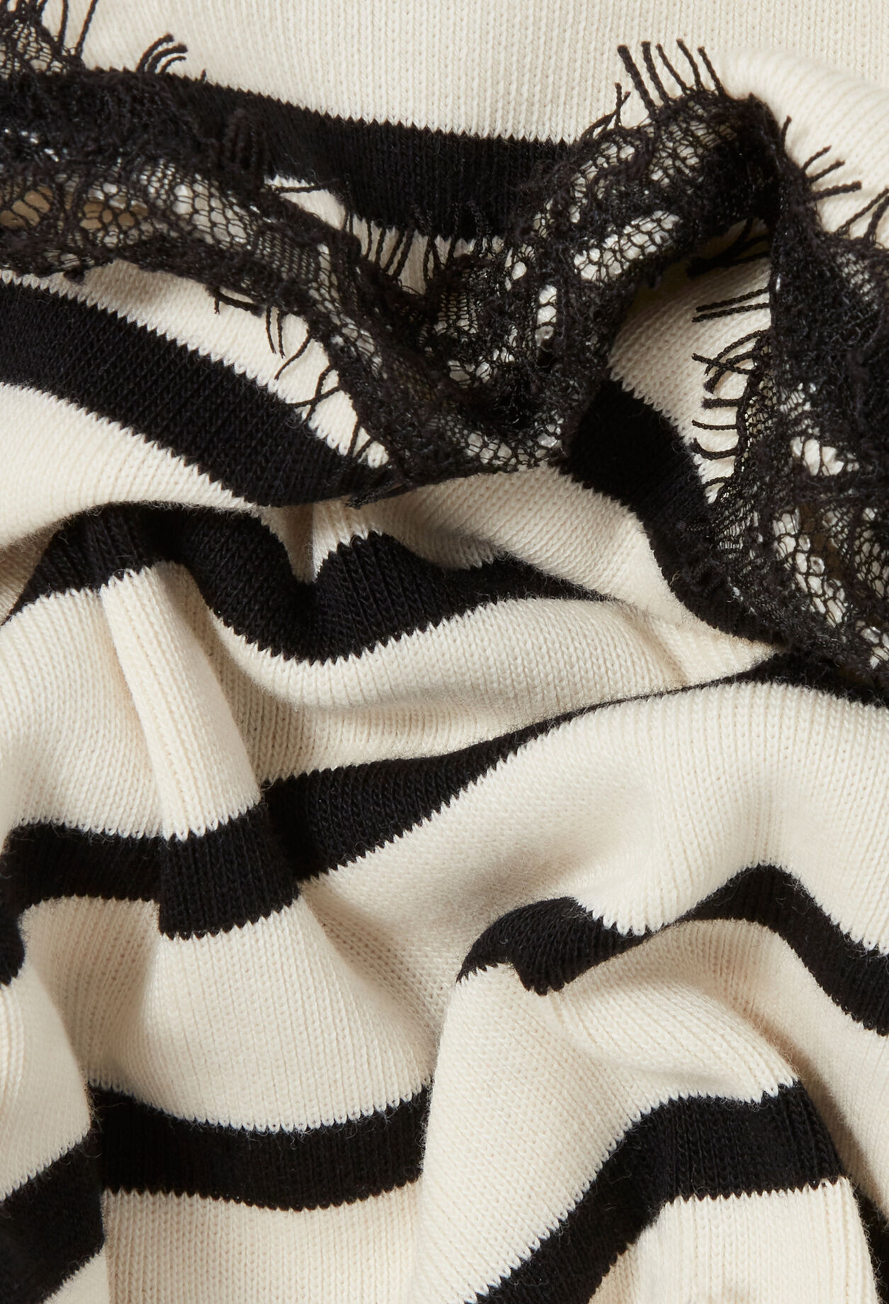 T-shirt marinière dentelle