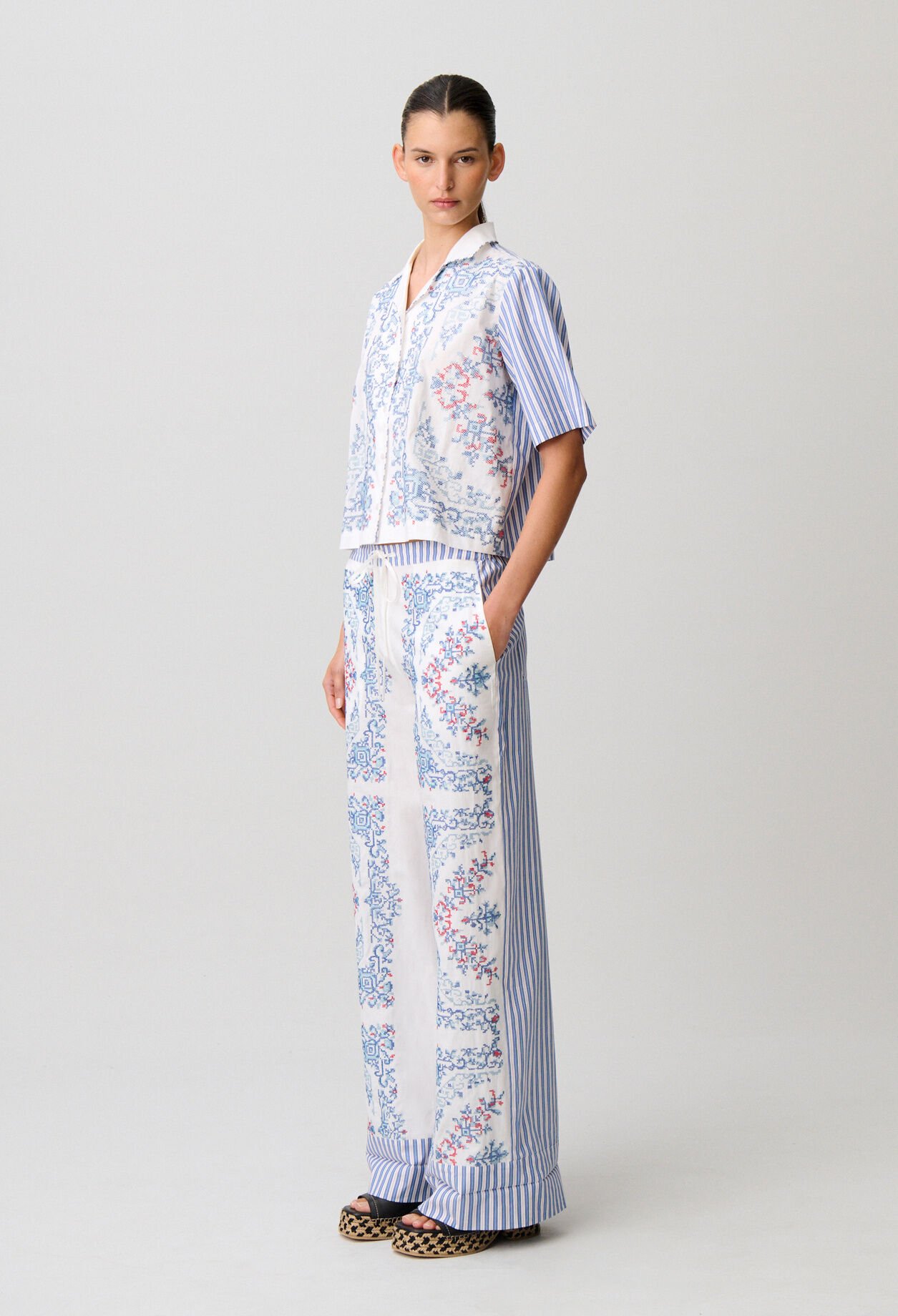 Chemise coton ray&eacute;es