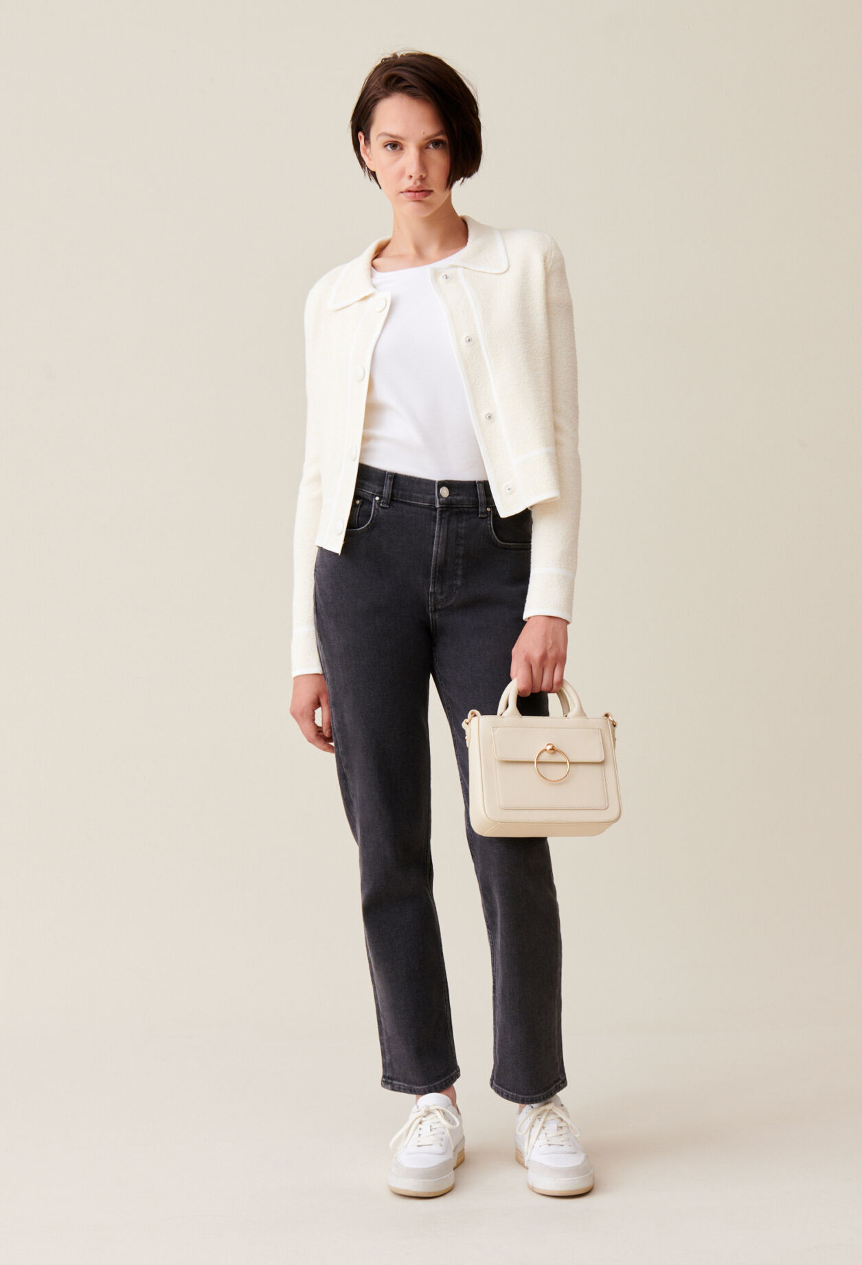 Cardigan court chiné