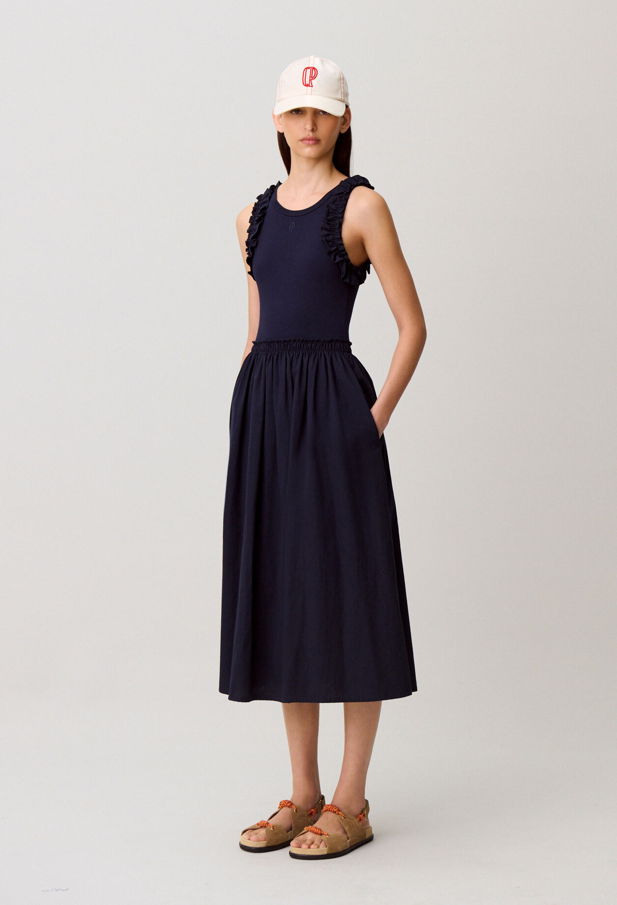 Robe bi-mati&egrave;re coton