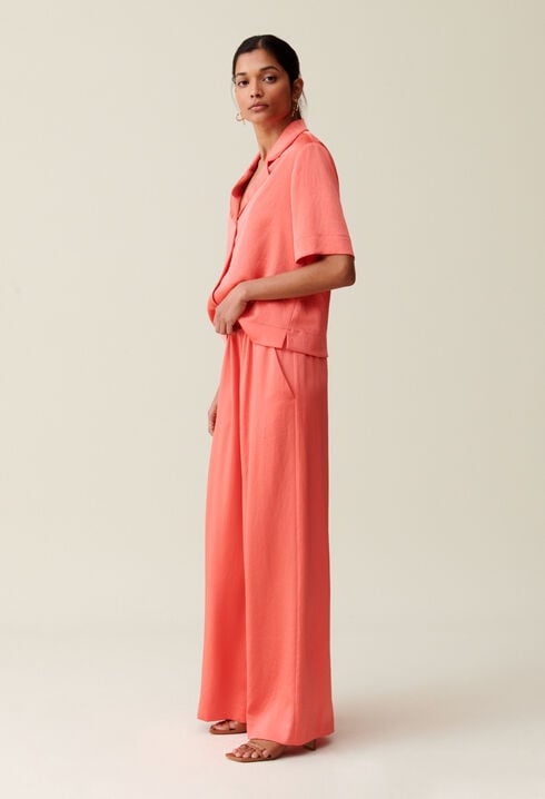 Pantalon fluide satiné