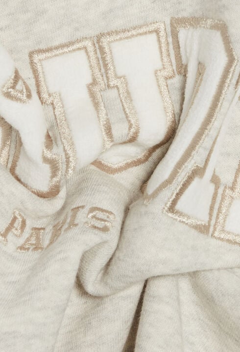 Sweatshirt maille chinée gris