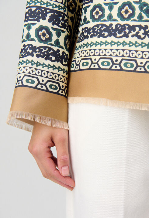 Chemise soie imprim&eacute;e