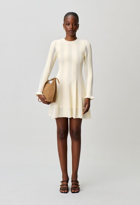 Robe courte maille patineuse