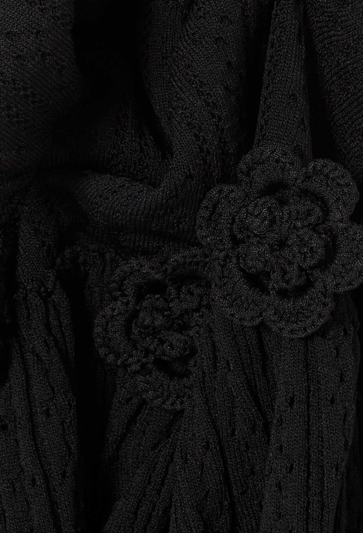 Robe maille fleurs crochet