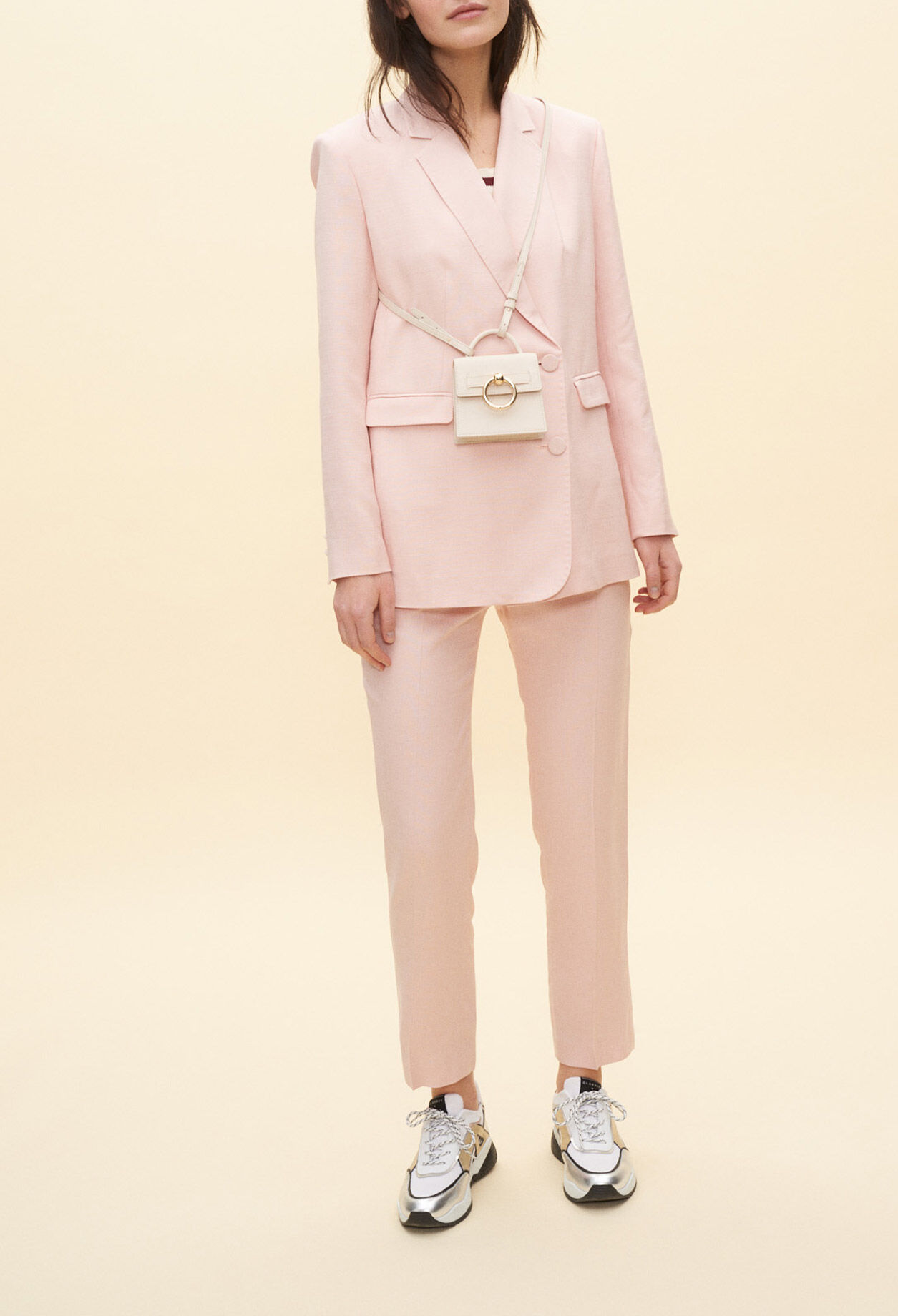 Veste de tailleur rose
