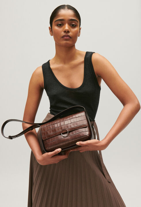 Sac Alix bimatières marron