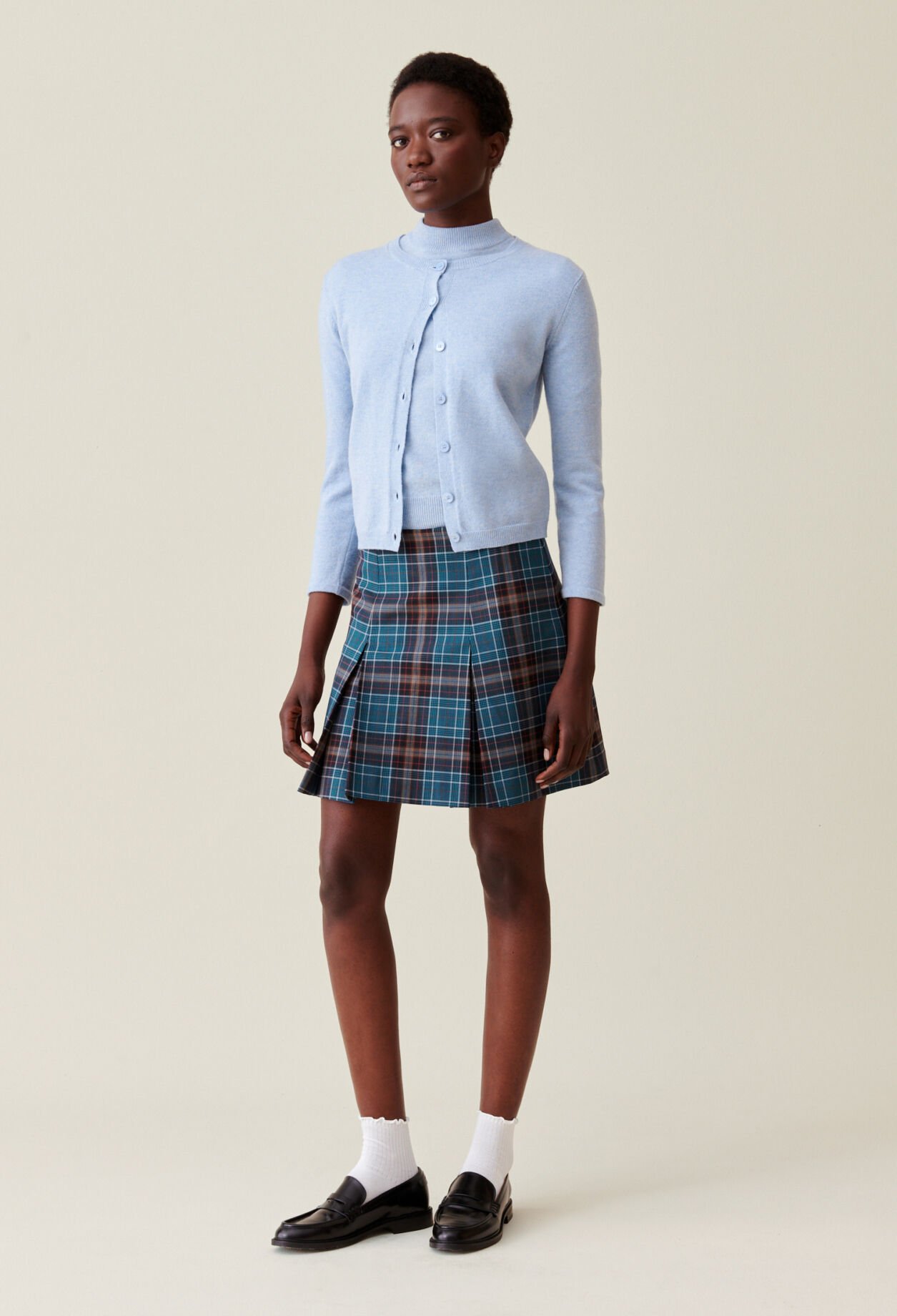 Jupe laine carreaux pour femme Claudie Pierlot