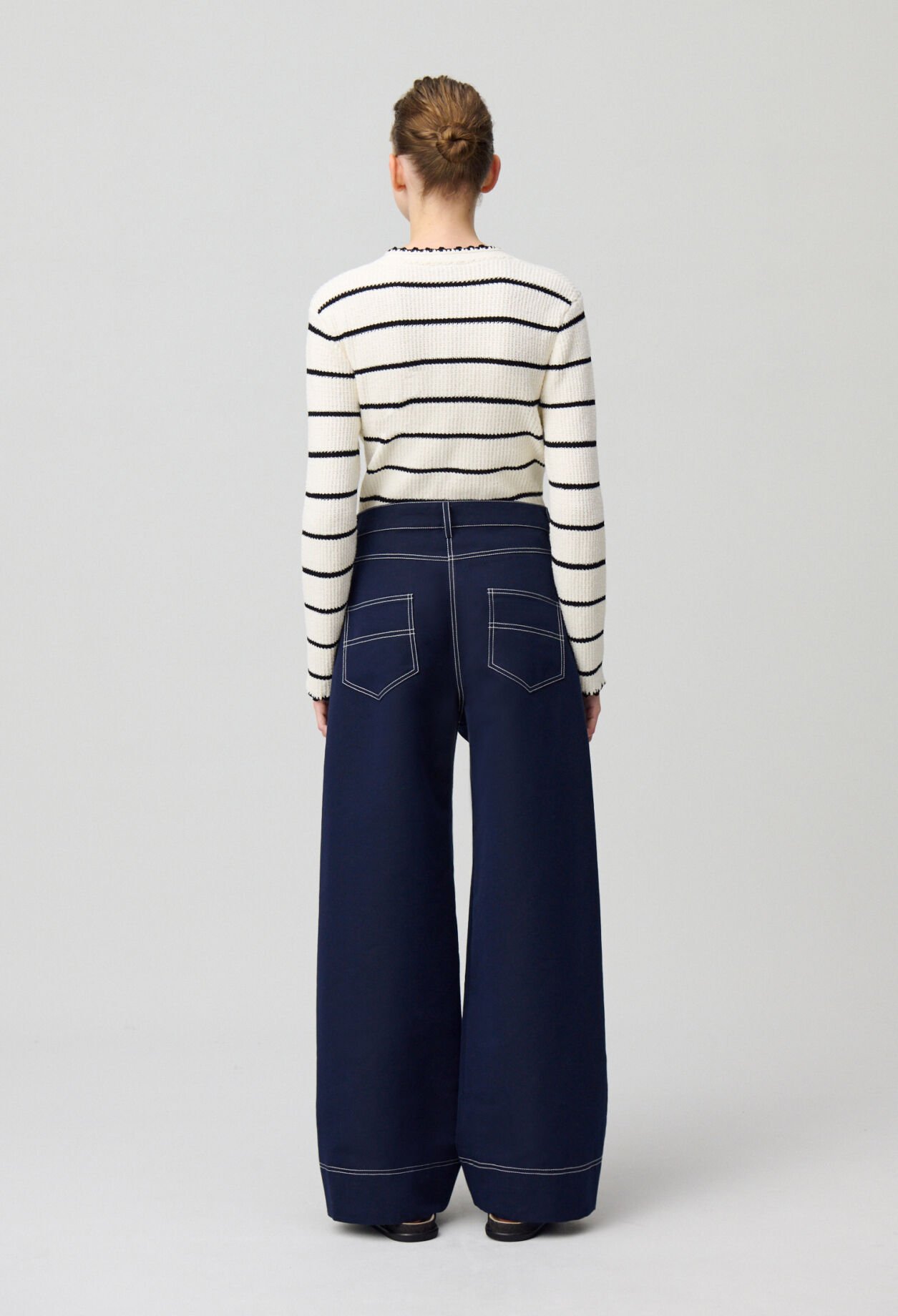 Pantalon large à ourlets