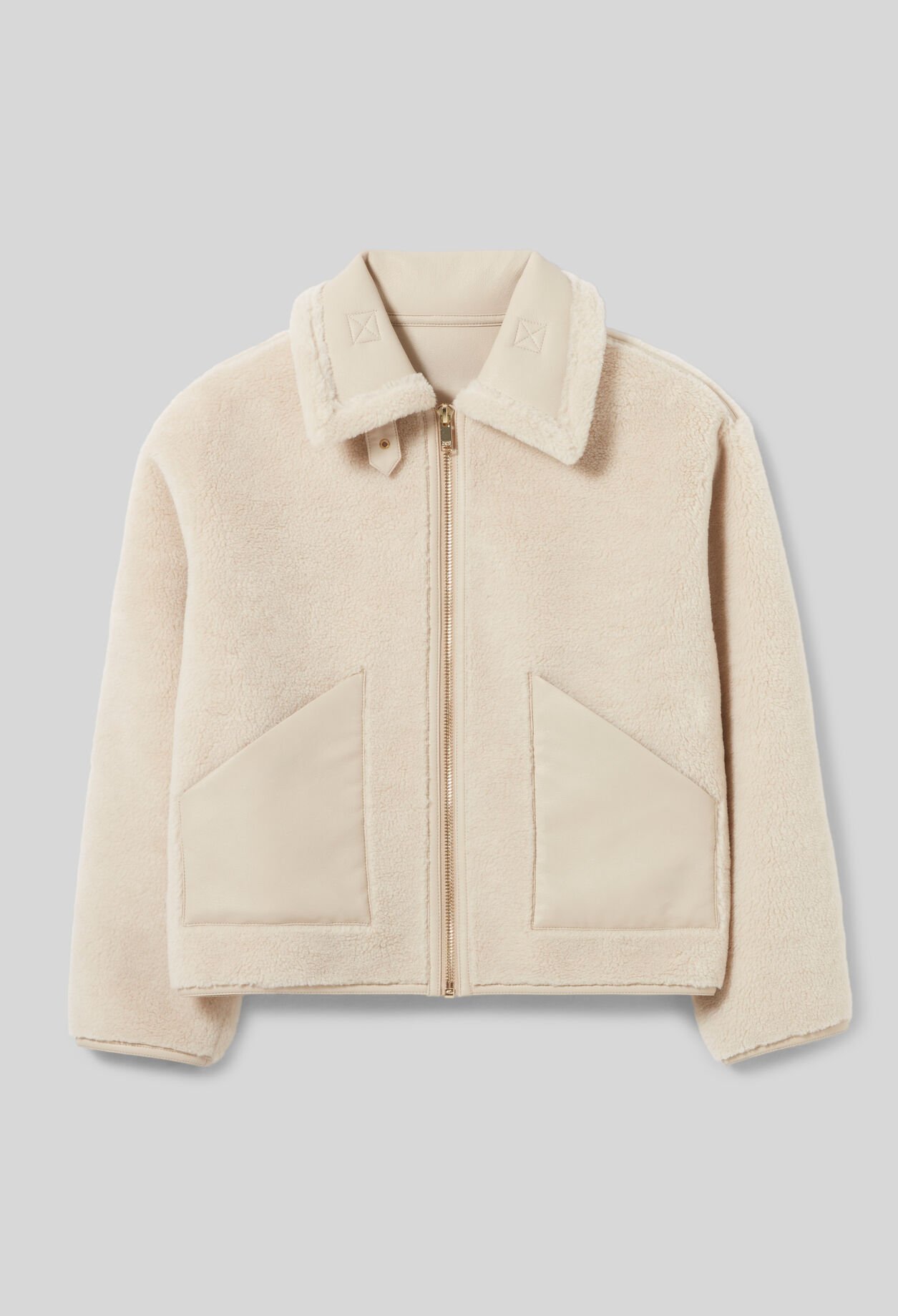 Manteau effet peau lainée